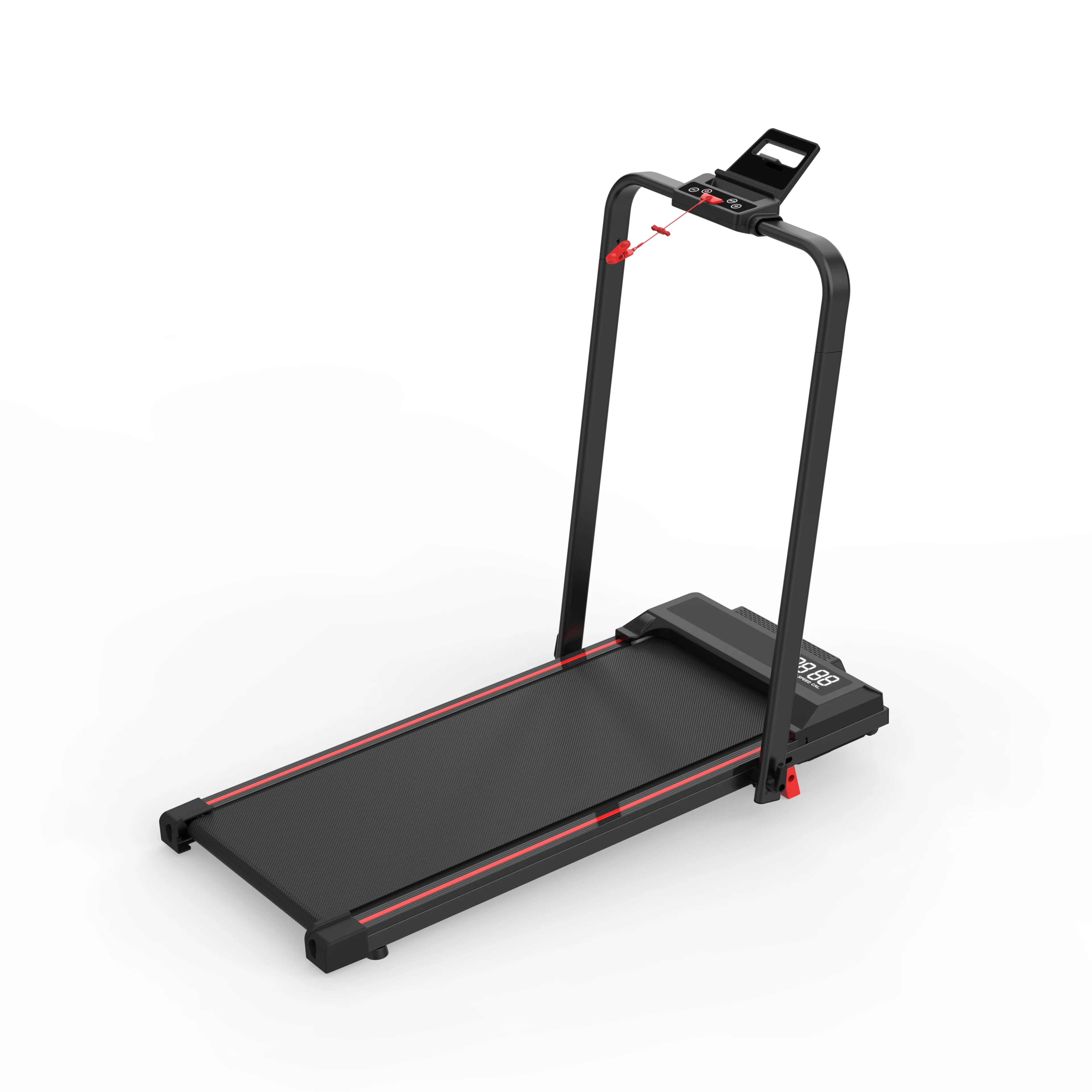 Foldable Commercial Mini Electric Treadmill,3‑Level Manual Incline LED Display Running Machine for Home & Gym Fitness