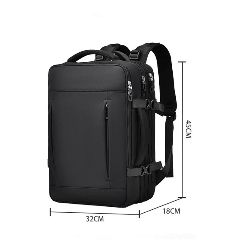 Nesitu سعة كبيرة أسود رمادي أزرق وردي أبيض 30L 14 15.6 16 بوصة كمبيوتر محمول الرجال النساء حقيبة السفر تسلق حقيبة ترحال M8191 #2