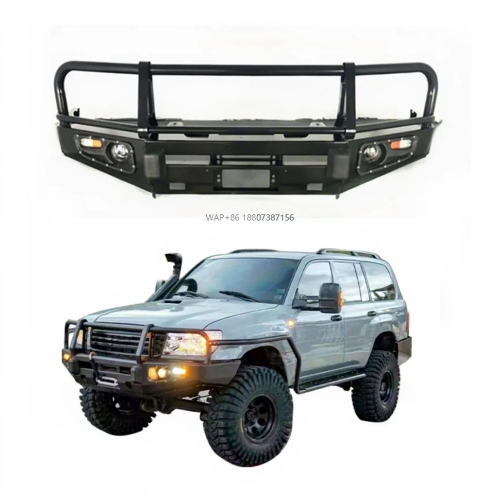 

GZDL4WD 4x4 Factory Steel Front Bumper for Land Cruiser LC100 Front Bull Bar Rolled Steel Bumper