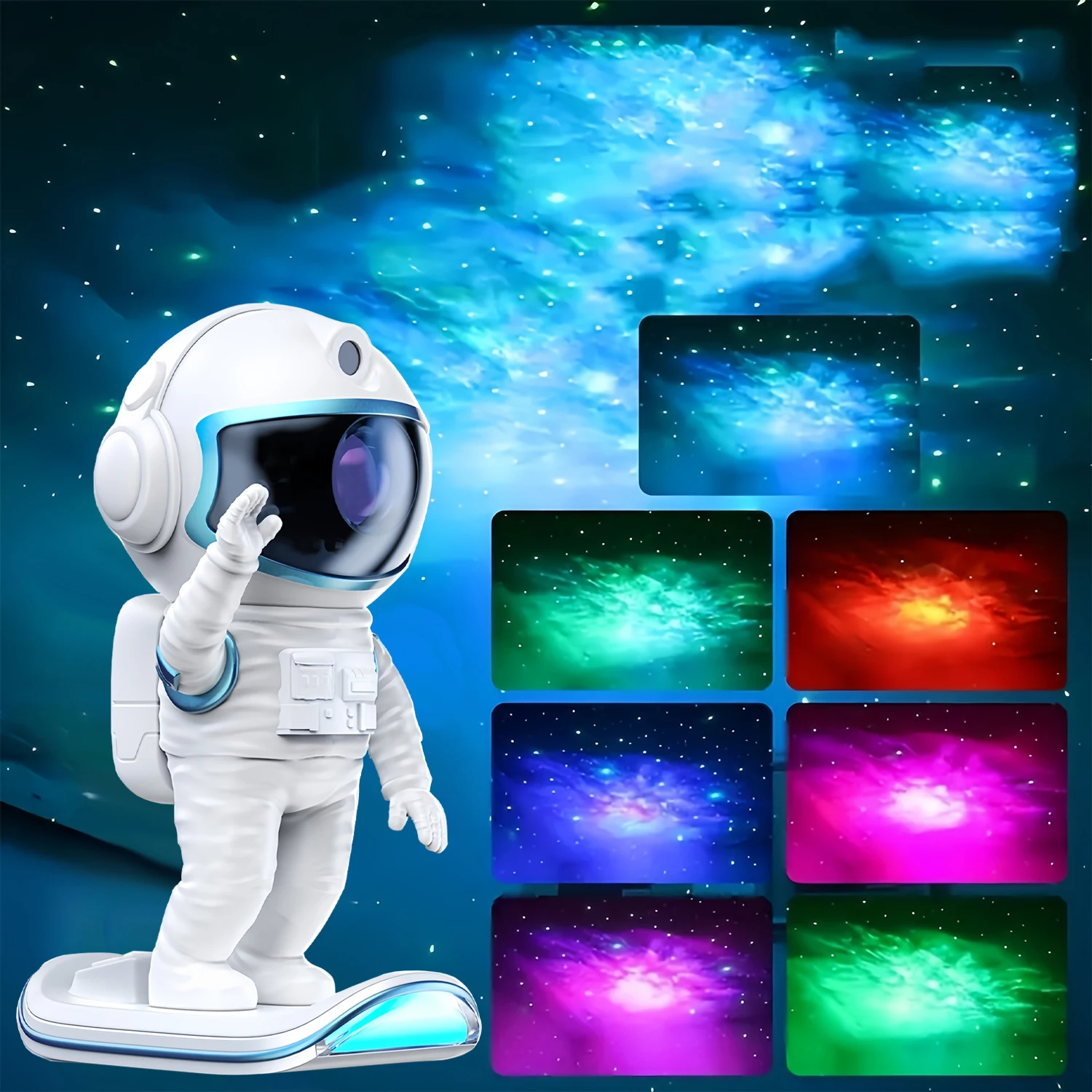 Galaxy Star Astronaut proiettore per skateboard Light Starry Sky Porjectors lampada decorazione camera da letto Nebula LED Night Light Gifts