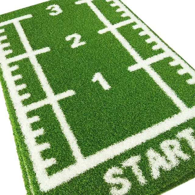 عشب صناعي وظيفي عالي الجودة لتدريبات اللياقة البدنية في صالة الألعاب الرياضية رائجة البيع مع أرقام علامة العشب