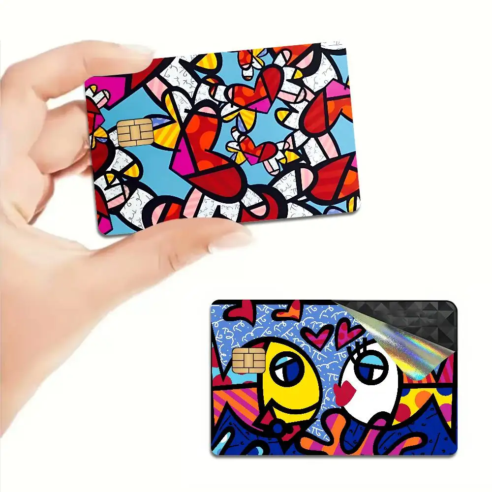 Britto Quick Drying Dish Credit Card Skin Stickers No Adhesive Residue Water Proof for VISA Credit Card Subway Access Card