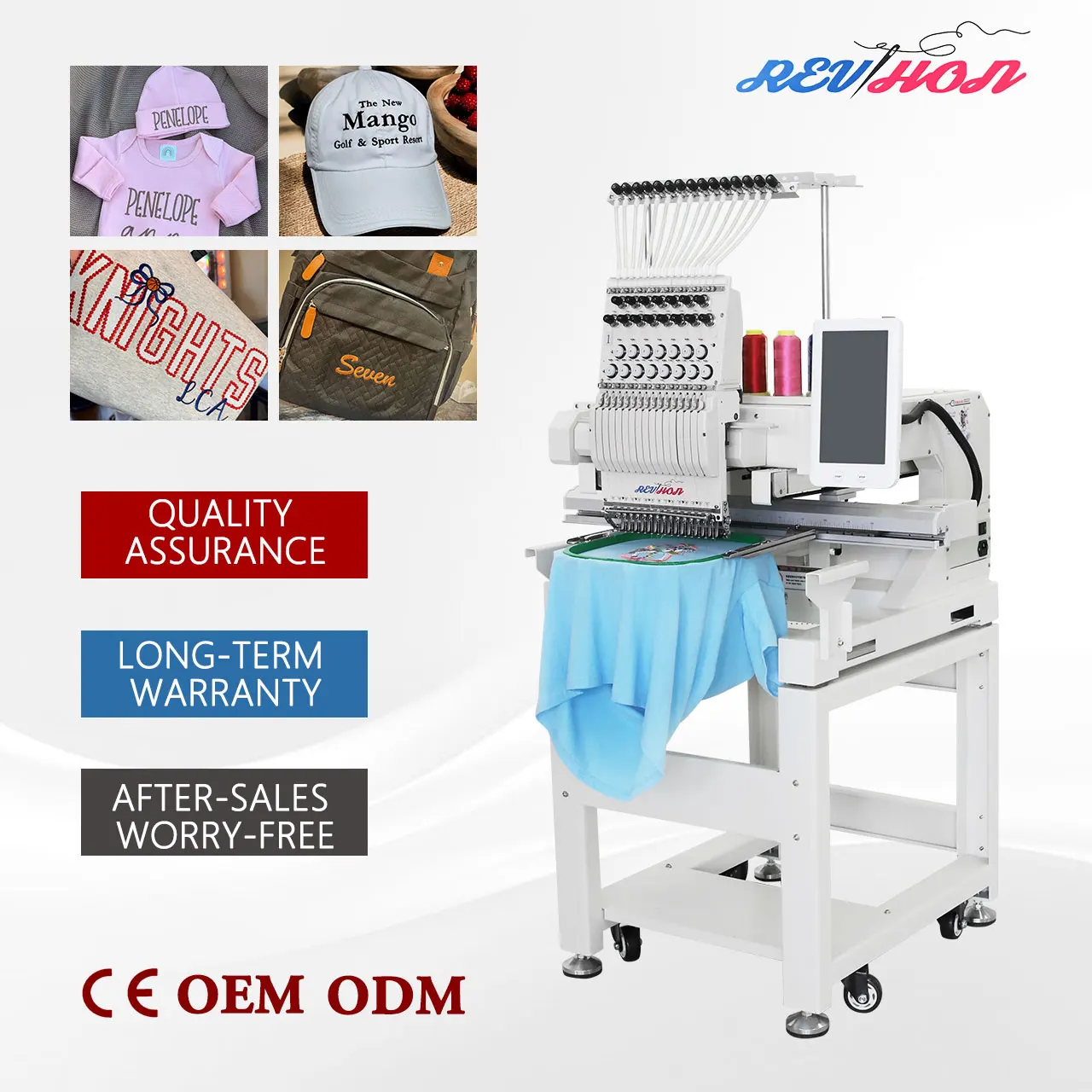 Hot Sale High Quality Automatic Single Head Embroidery Machine Industrial 12 15 Needles Custom Computerized Embroidery Machine