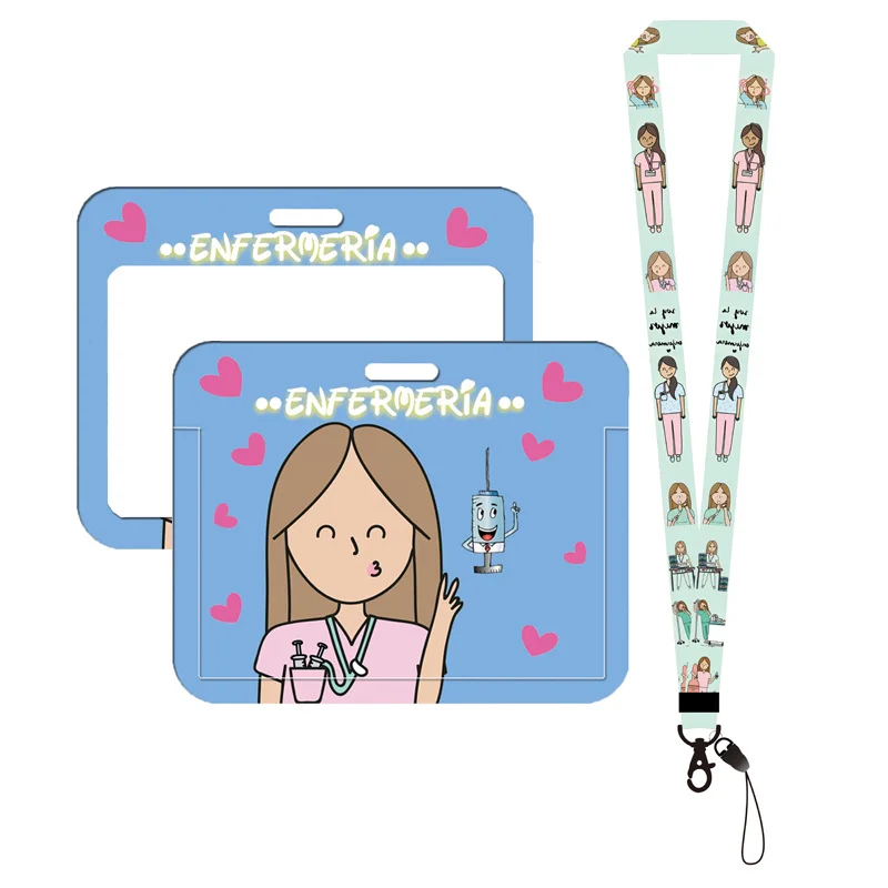 TENS Krankenschwester-Kartenhalter, Lanyards für Schlüsselanhänger, Krankenhaus, Arzt, Kartenhalter, Umhängeband, Arbeiter, Tür, Ausweishalter, Geschenk, Ausweishalter – Detail 10