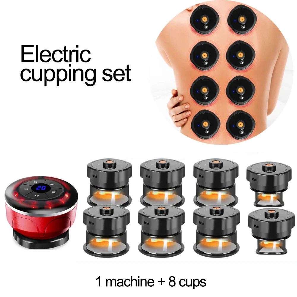 

Electric Cupping Set Gua Sha Vacuum Suction Cups Anti Cellulite Scraping Fat Burner Body Massager Health Care