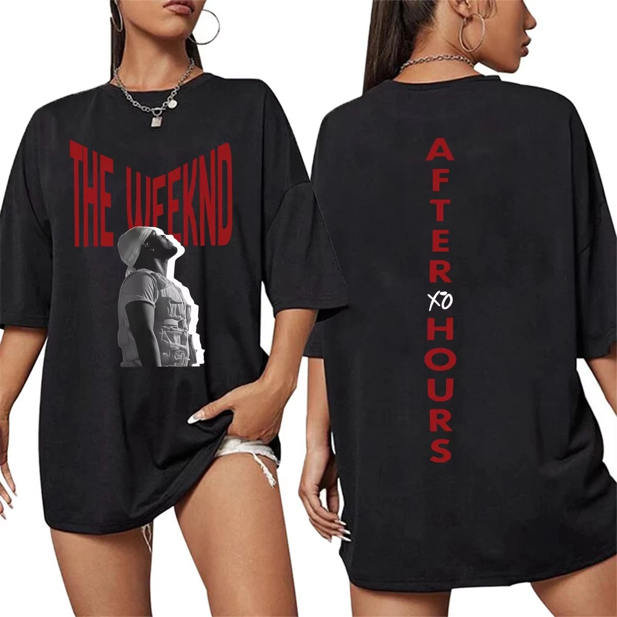 Fashion Hip Hop Punk Summer Streetwear T-Shirt, The Weeknd After Hours Til Dawn XO Graphic Fashion T-Shirt