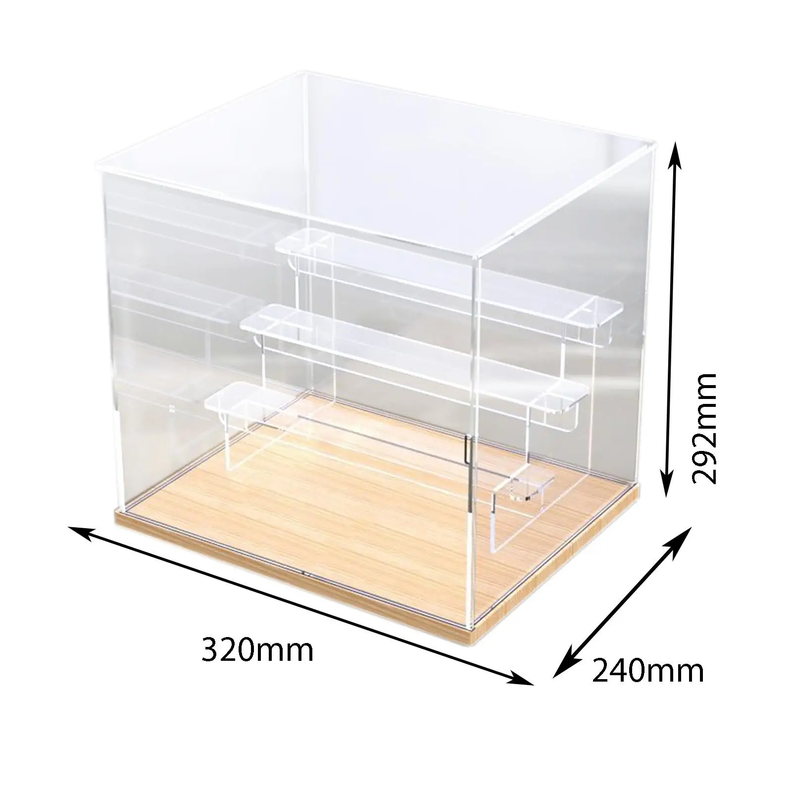 Clear Display Case for Collectibles Dustproof Protection for Souvenirs Miniature Figurines Statue Collectibles Action Figures