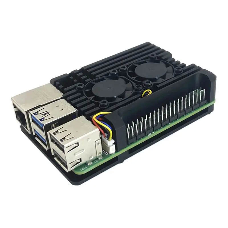 

Корпус из алюминиевого сплава SEWS, защитный охлаждающий бокс с вентилятором PWM для Raspberry Pi 5