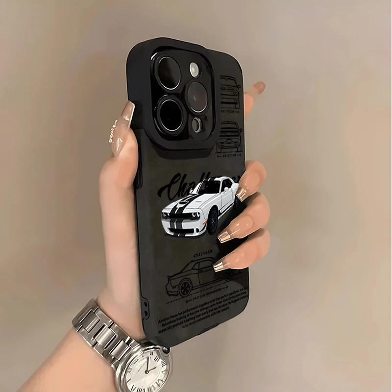 Cool Sports Car Design Phone Case For iPhone 16 17 15 Pro Max 14 Pro 13 12 11 Air XR X XS 7 8 Plus SE 2022 Anti-Fall Soft Cover view 2