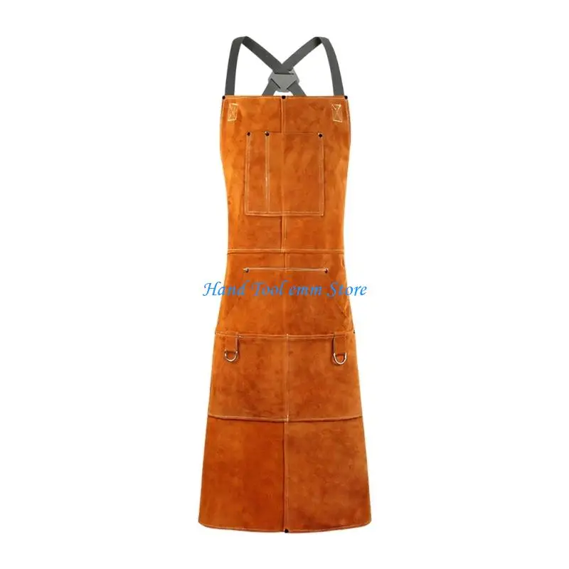 Picture 3: H37F Heat Protections Apron Full Coverage Apron With Adjustable Straps For Welders