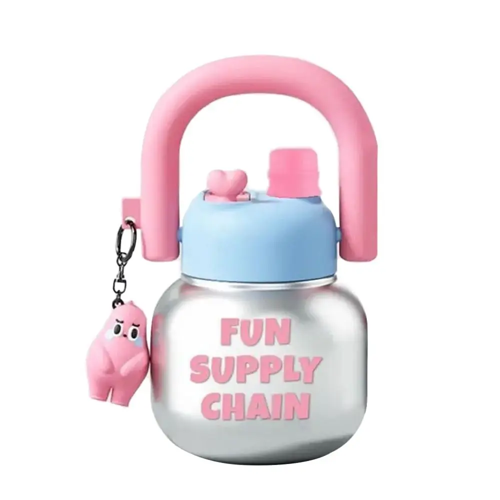 800 ml Summer with Lid Sippy Water Bottles with Pendant Large Capacity Juice Milk Cup Bubble Tea Coffee Portable Sippy Cup view 2