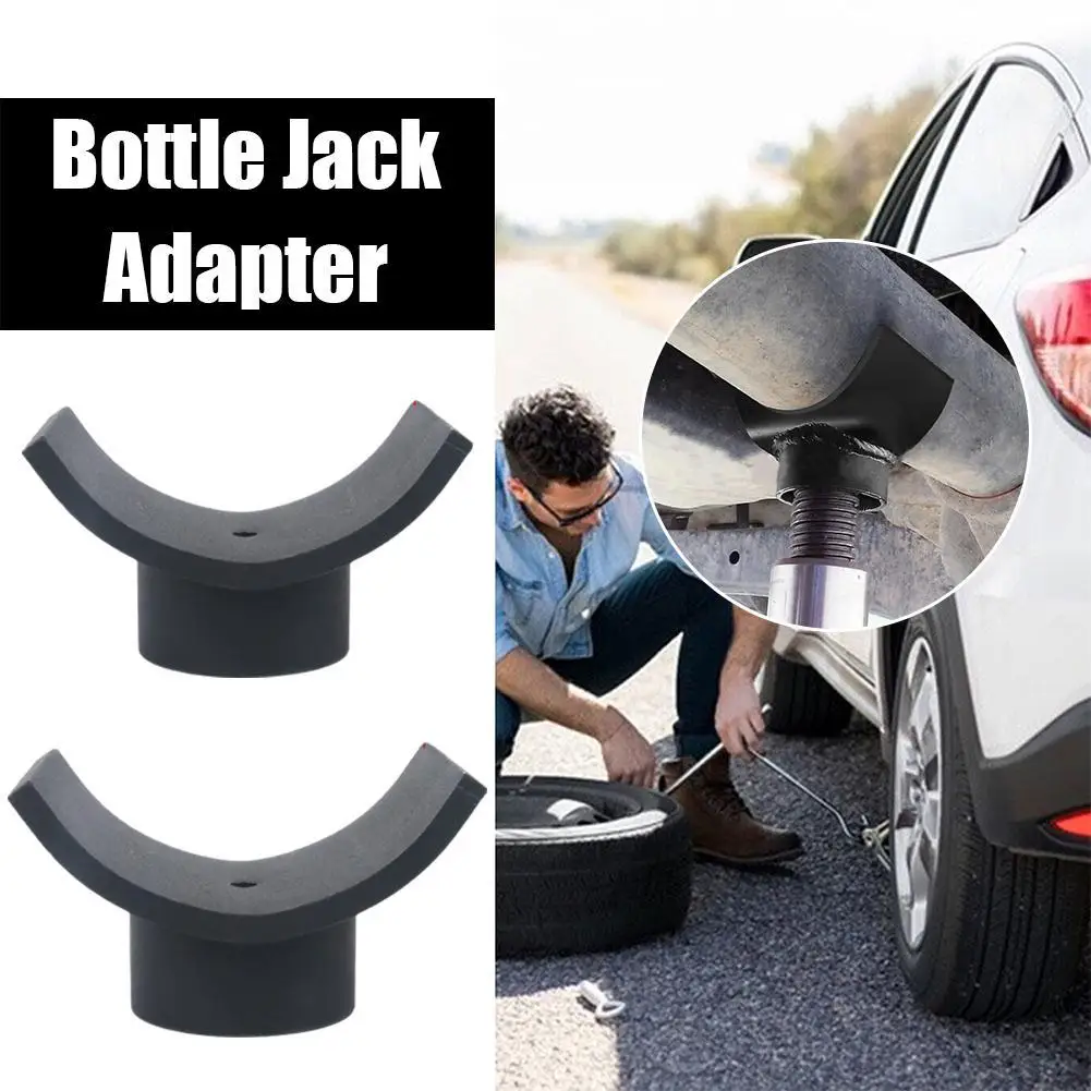 Bottle Jack Adapter Iron Saddle High Strength Hydraulic Lifting Axle Saddle for 3inch/4inch Tube Black