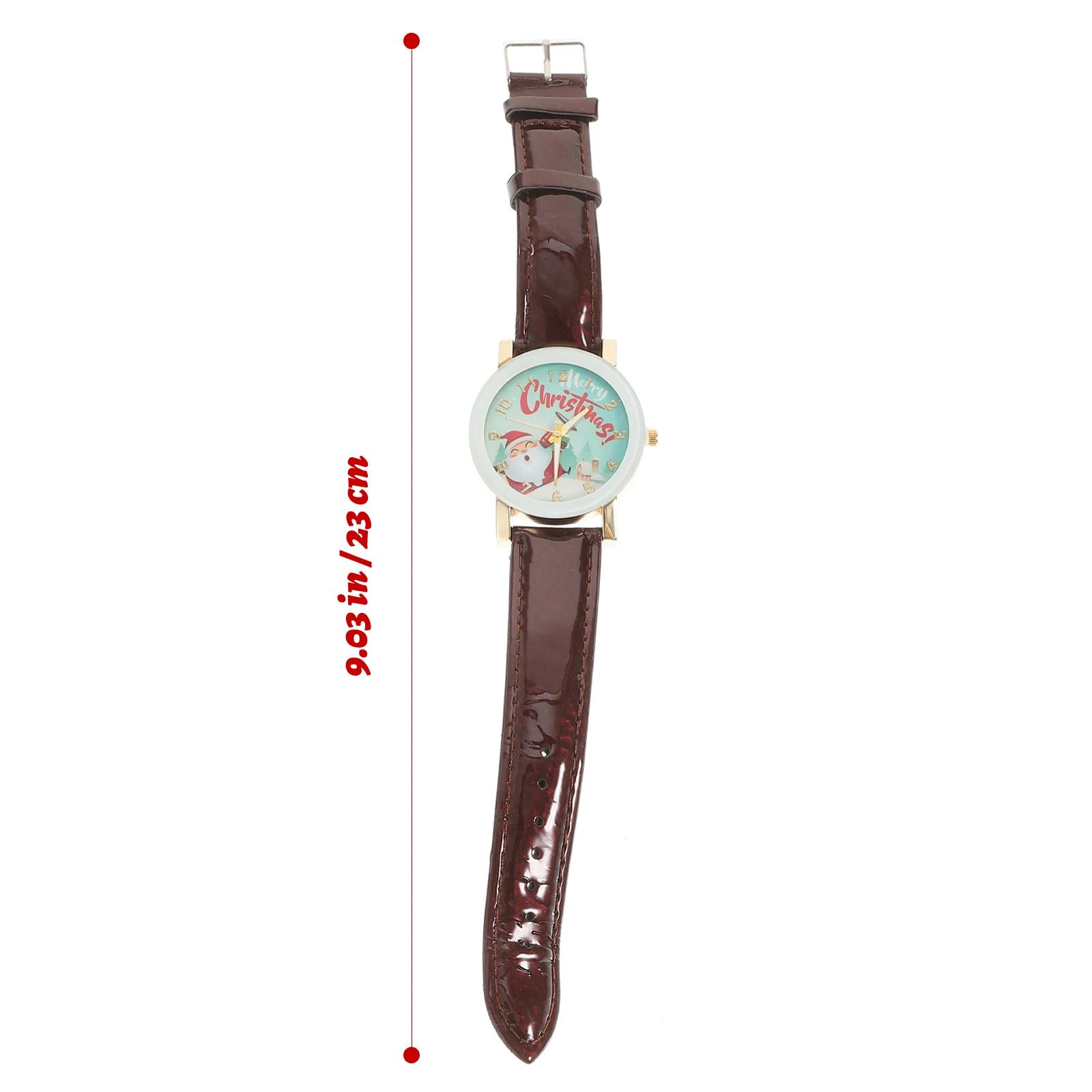 Christmas Santa Claus Watch Elegant Quartz Wristwatch Xmas Watch Beautiful Sports Watch Jewelry for Woman Girl Lady (Coffee)