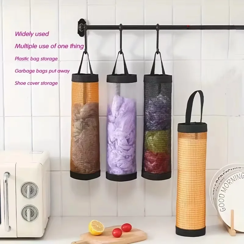 

Garbage Bag Storage Kitchen Garbage Organizer Plastic Bag Holder Organizing Hanging Garbage Collection Storage Bag