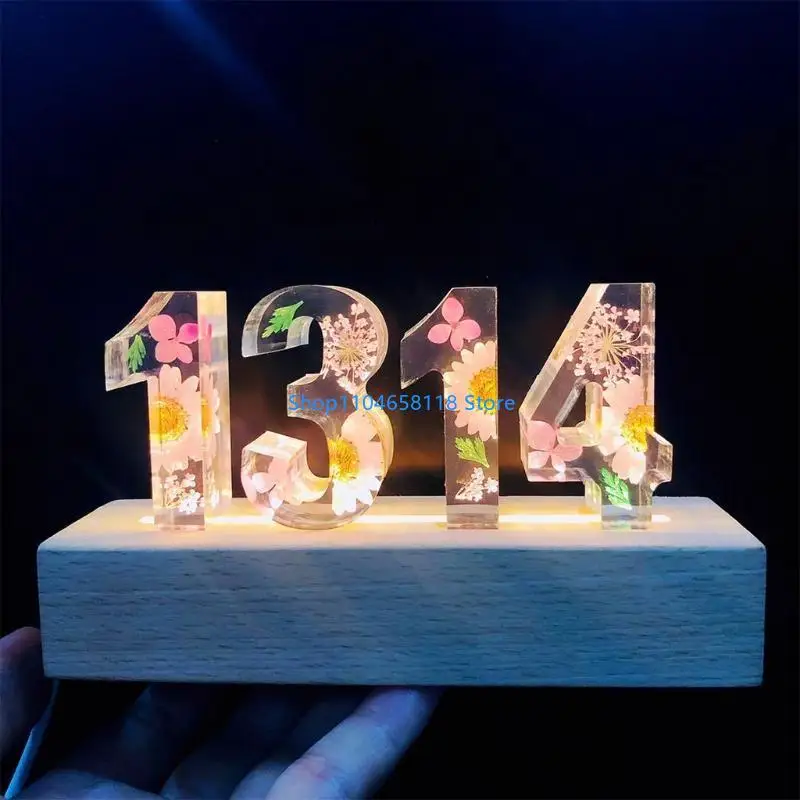Handmade Digital Number Jewelry Pendant Keychain Resin Casting Mold Silicone Mould DIY Polymer Clay Crafts UV Epoxy Mold