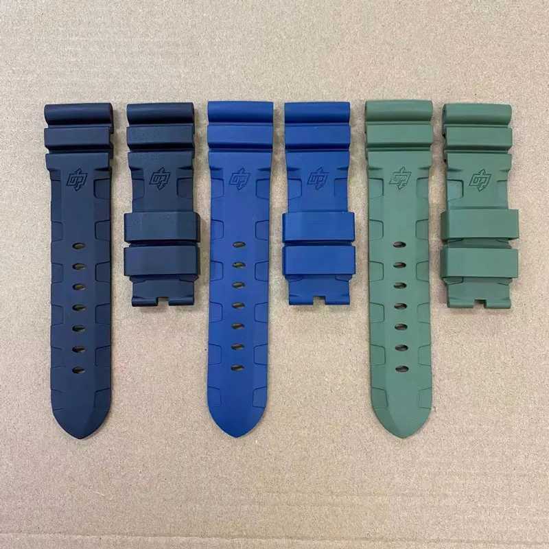 FUYIJIA Custom P-anerai Original Watchbands 22MM 24MM 26MM Fluororubber Strap Exquisite Detail Processing Waterproof VITON Belt