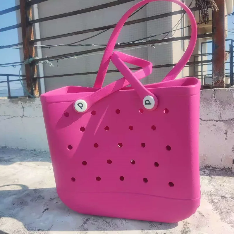 

High Quality EVA 900g/2LBS Beach Tote Bag Women's Handbag Hole Shoulder Storage Waterproof for Swimming Pet Storage 36X31X12CM