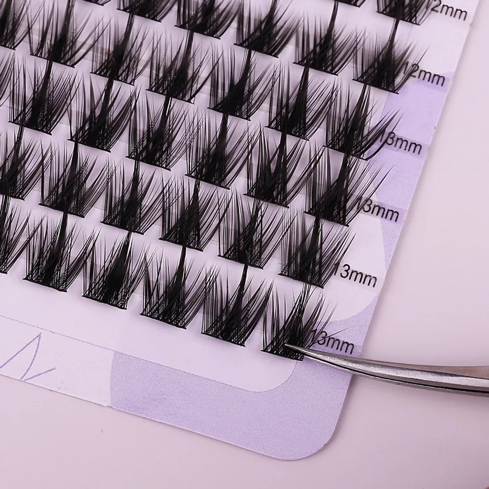 Individual Lashes 120 Clusters Soft Ribbon Segmented False Bundles Eyelashes DIY Individual Clusters Lash Extensions