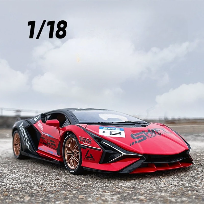 

1:18 SIAN FKP 37 Racing Car Alloy Diecast Car Model Sound Light Toy Simulation Advanced Decorative Toys Gift