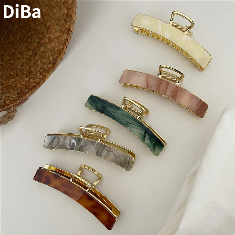 

Trendy Jewelry New Korea Acetate Geometric Square Shark Hair Clip Headwear Accessories for Women Girls Hair Claw Clips