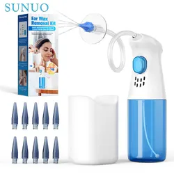 Manual Ear Wax Remoção Água Cleaner Kit, Ear Irrigação Flushing System, Ear Cleaning Kit, seguro e eficaz