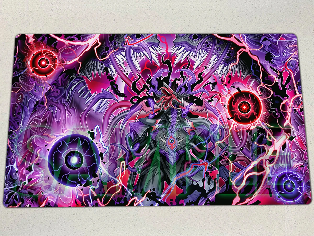 YuGiOh Playmat The End The Mad Fiend Deity of Despair TCG CCG Mat Board Game Trading Card Game Mat Rubber Mouse Pad Free Bag