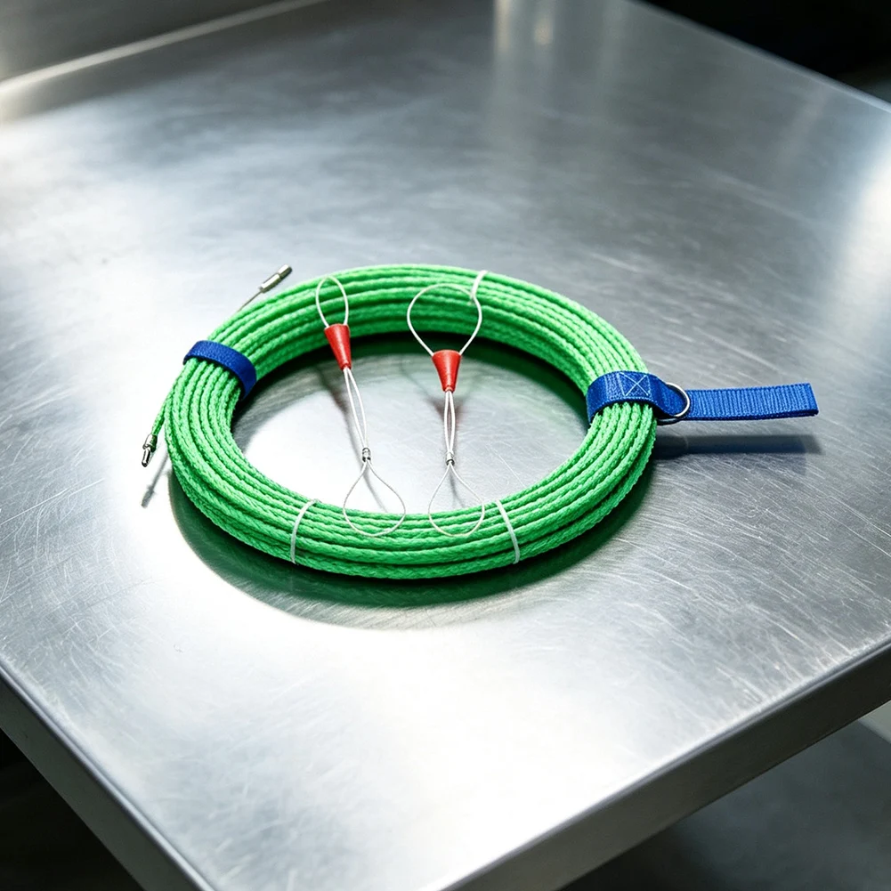 Flexible Steel Wire Cable Puller With Alloy Spring Tip For Electrical And Fiber Installation Tasks, Hand Tool
