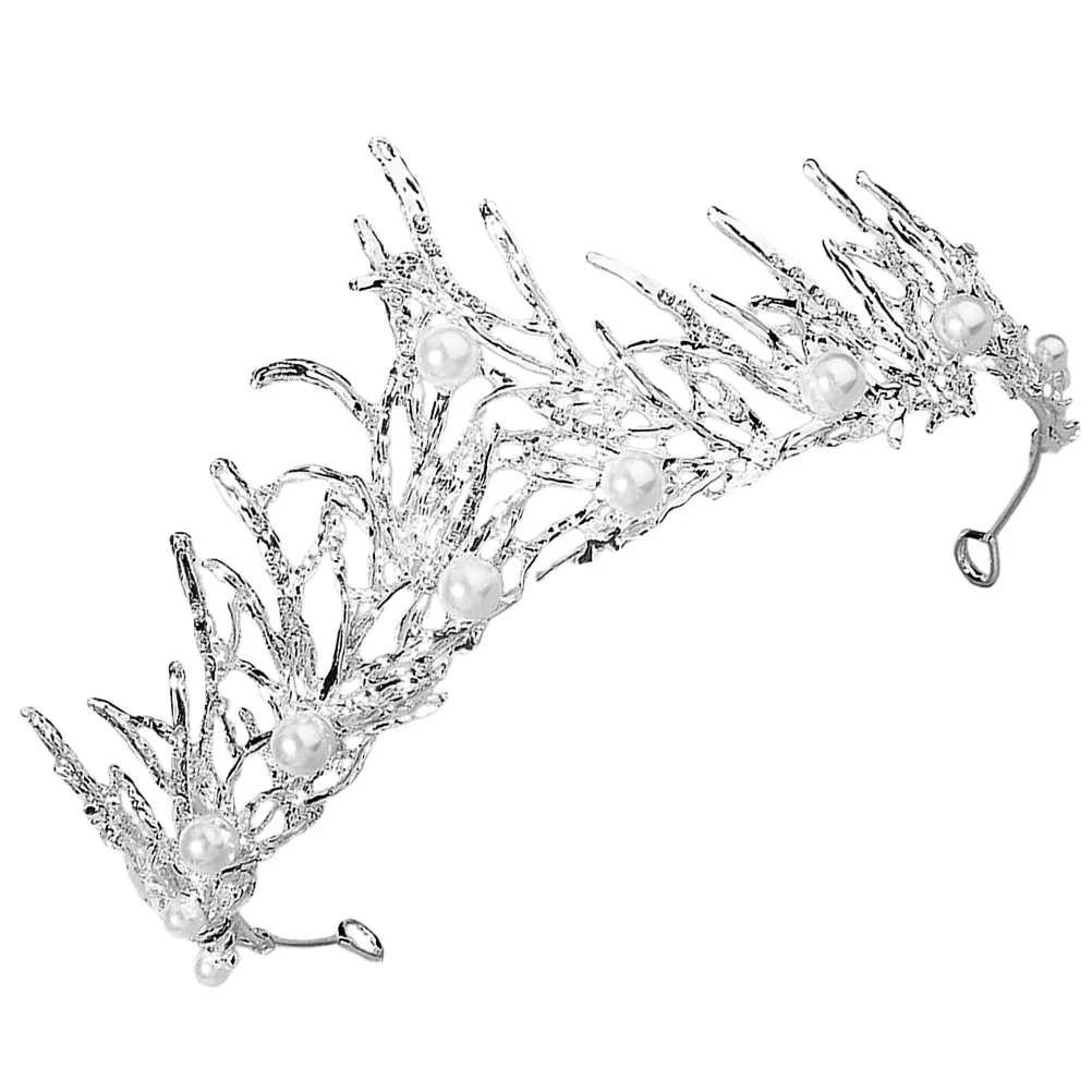 

1Pcs Vintage Baroque Branch Crown Durable Wedding Hairpiece for Bride Bridal Headdress Accessories Bride Vintage Crown