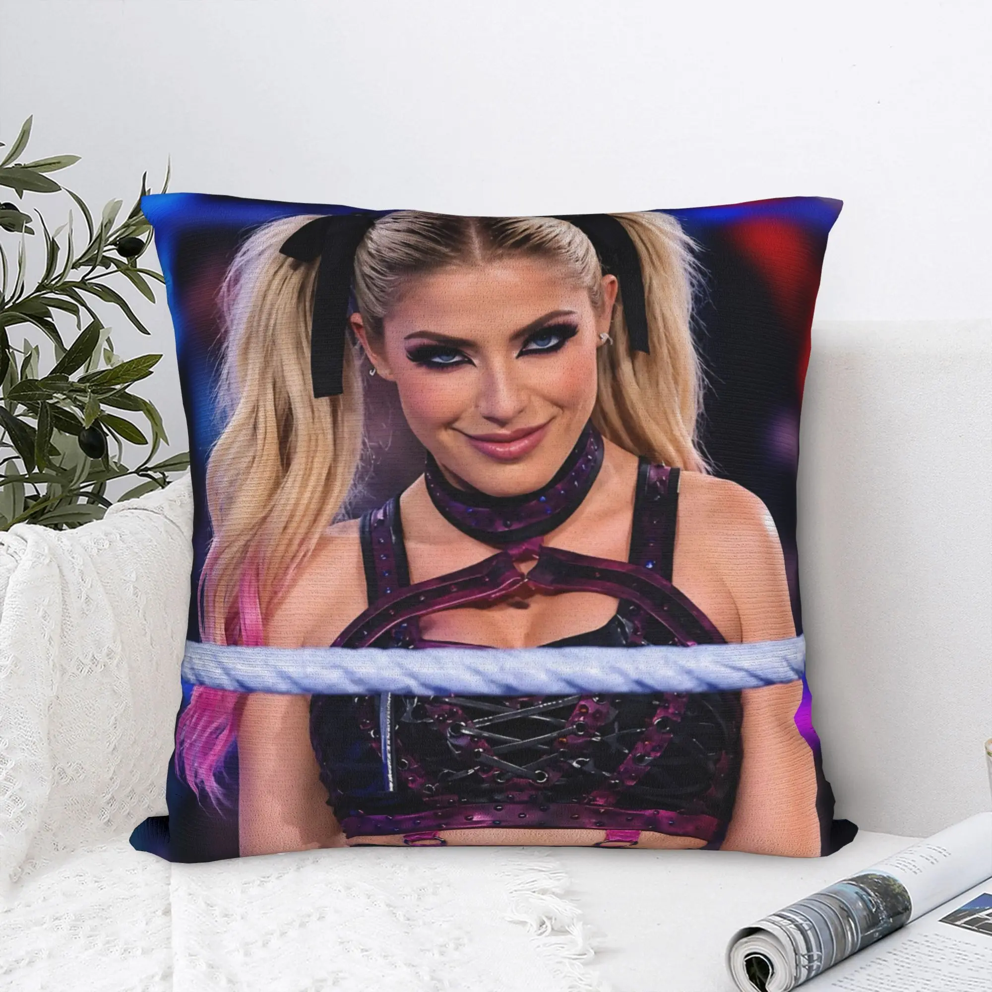 Printed Alexa Wrestler Blisses Pillowcase Fabric Cushion Cover Decor Wrestling Cool Pillow Case Cover Seater Zipper