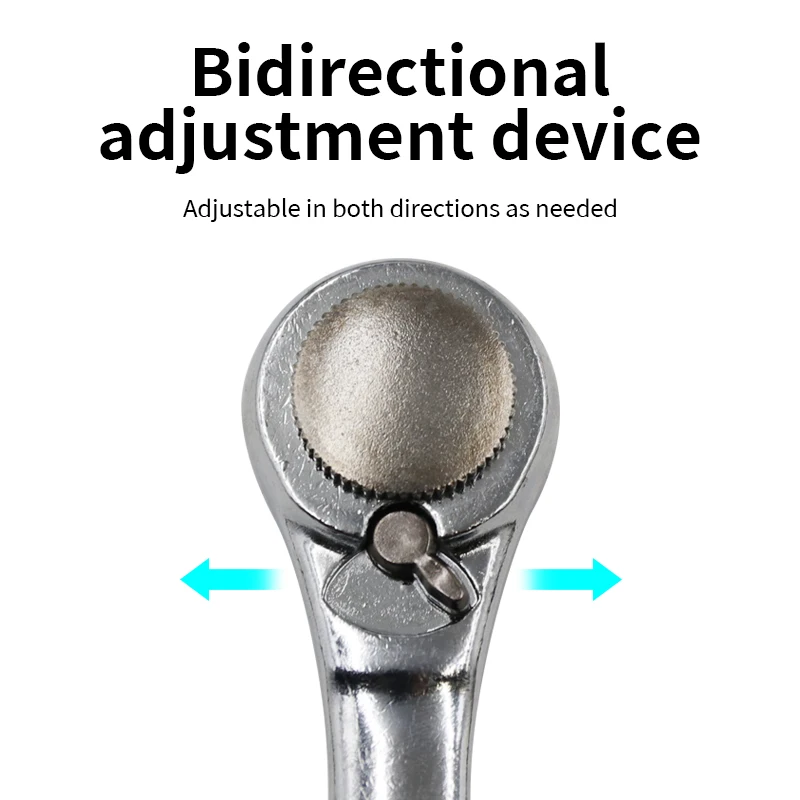 Llave de trinquete de vaso de 72 dientes, Mini Destornillador hexagonal, mango de liberación rápida