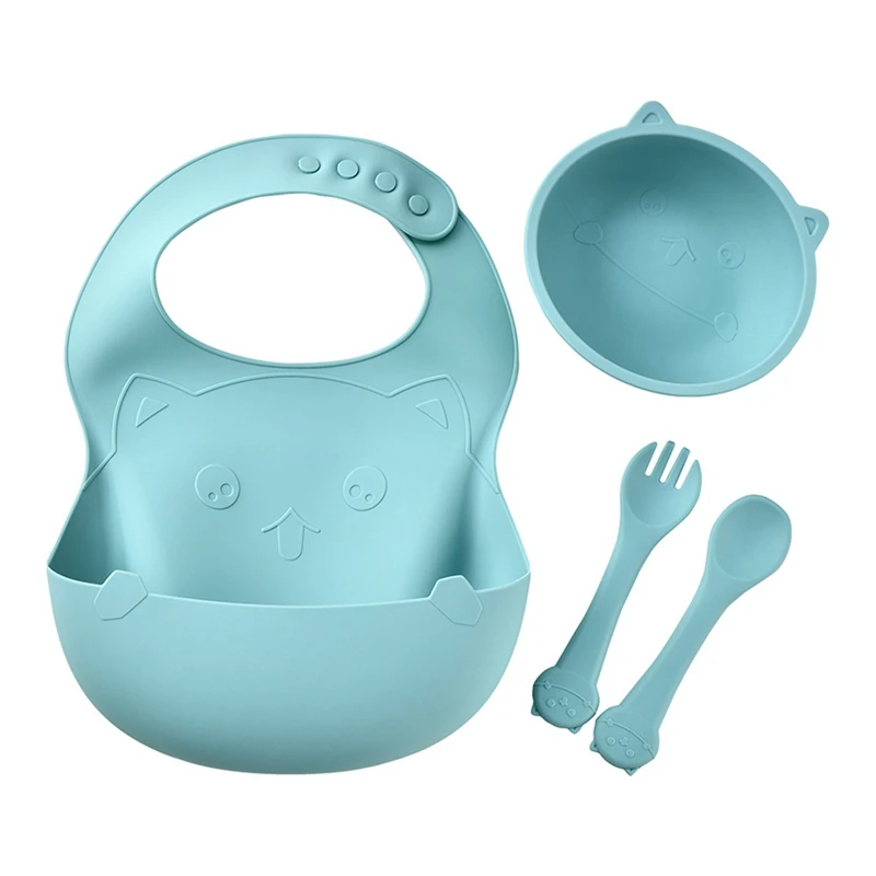 Hot Sale Baby Feeding Eating Supplies, Baby Feeding Set, Baby LED Weaning Supplies Toddler Self Feeding Utensils Dishes Set