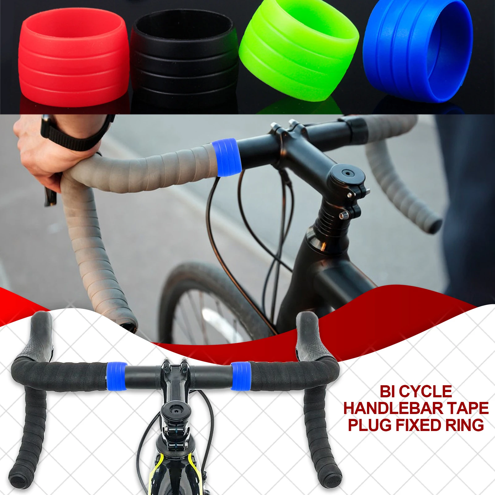 

Handlebar Tape Retaining Ring Non-Slip Handlebar Cover Retaining Ring Bike Handle Grips Fixing Wrap Sleeves For Biking Urban
