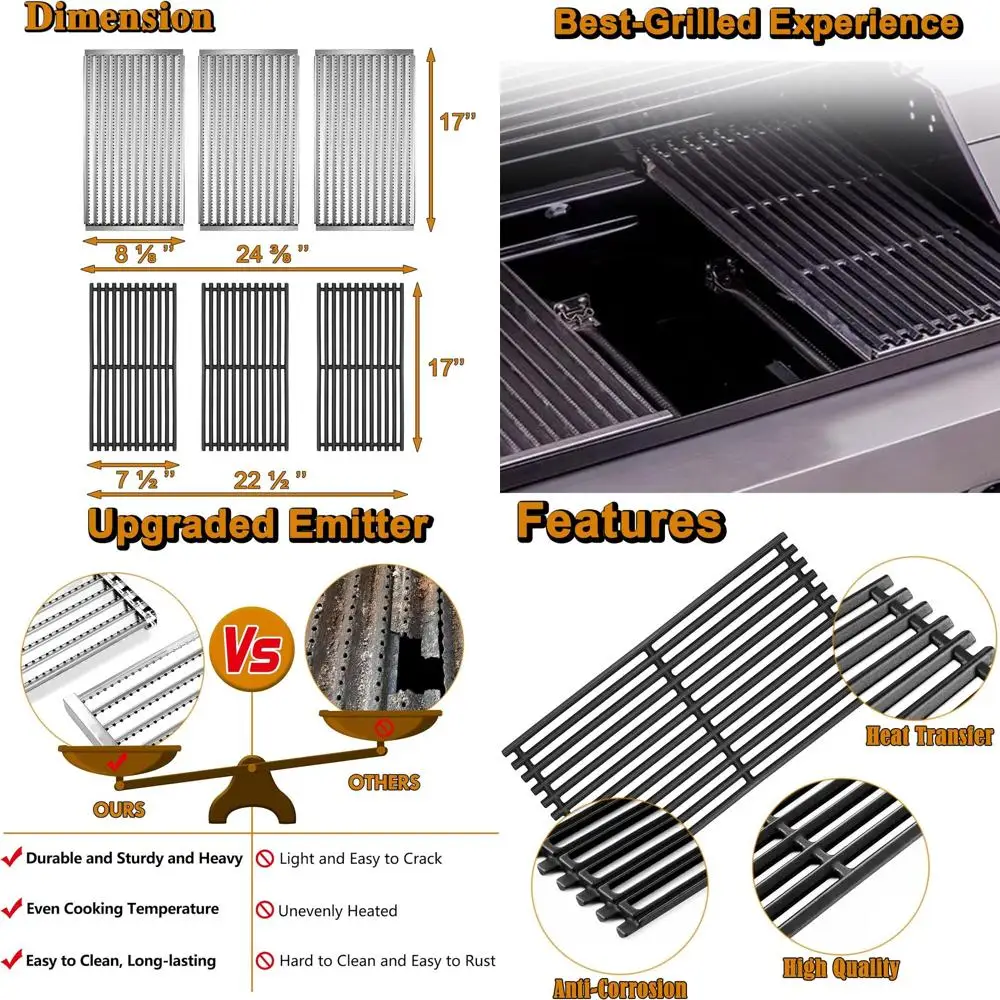 

Charbroil Commercial 3-Burner Infrared Gas Grill Replacement Parts: Cooking Grates, Emitter Plates, and More