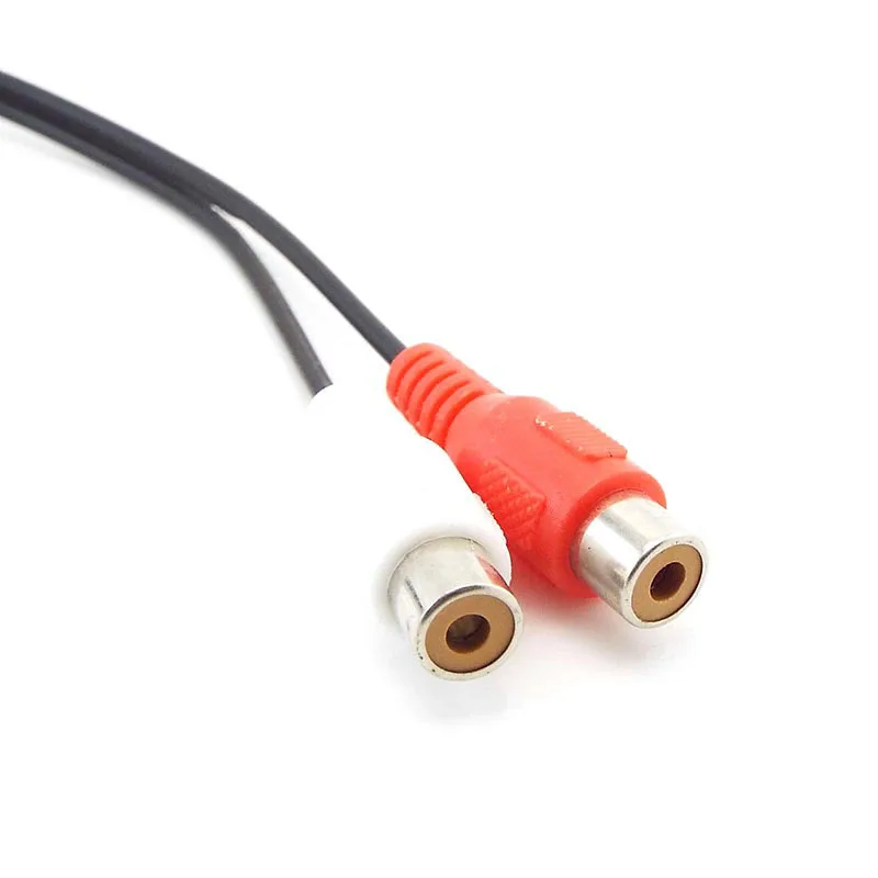 Uniwersalny 3.5mm Stereo Audio kobieta złącze Jack do 2 RCA żeńskie gniazdo do słuchawek, 3.5 Y kabel Adapter C1