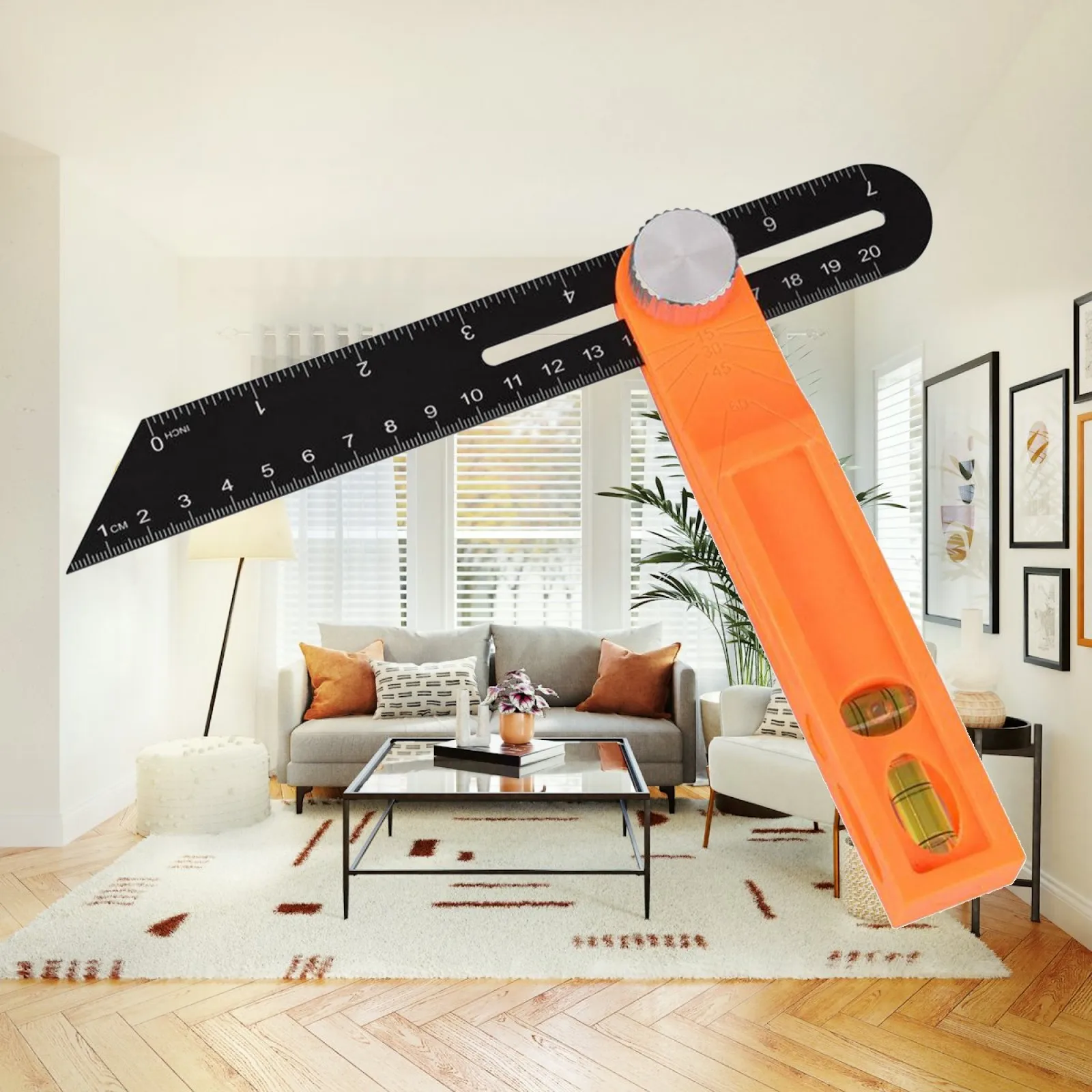Multifunctional Sliding T-Bevel Level for Carpenter Engineer