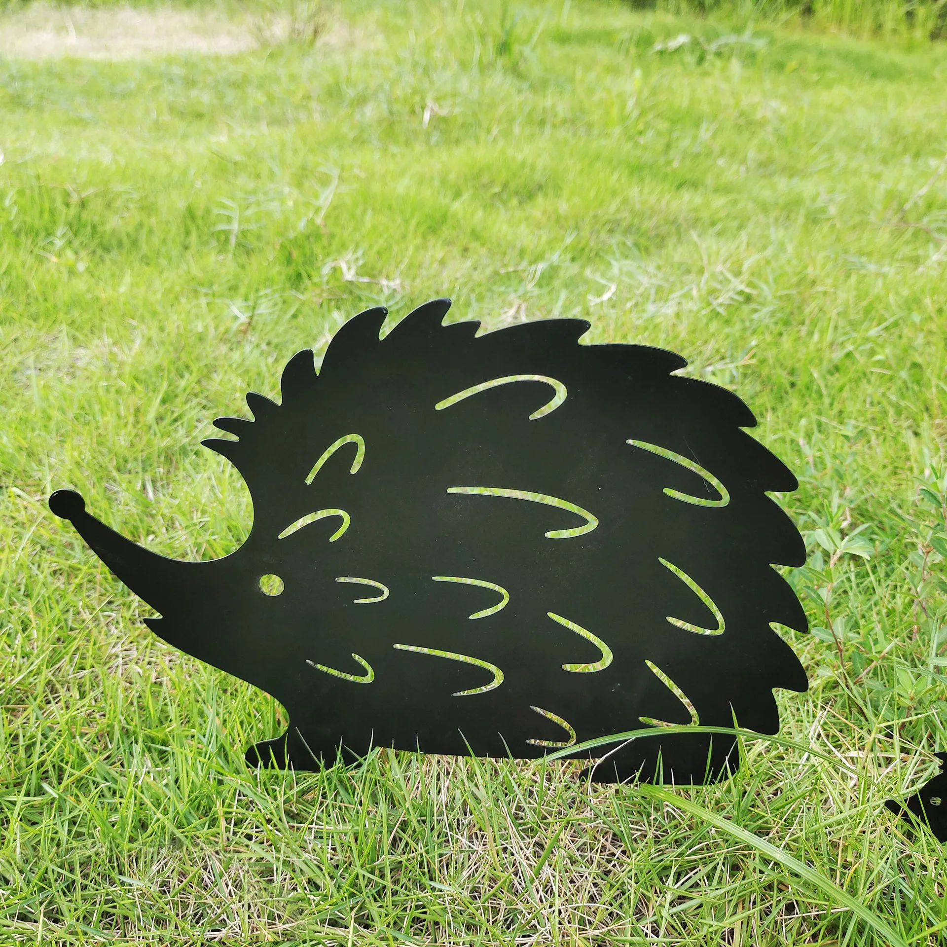 The Hedgehog Garden Courtyard Iron Decorations Inserts Iron Ground with For Outdoor Courtyards Gardens Lawns Fences Decor