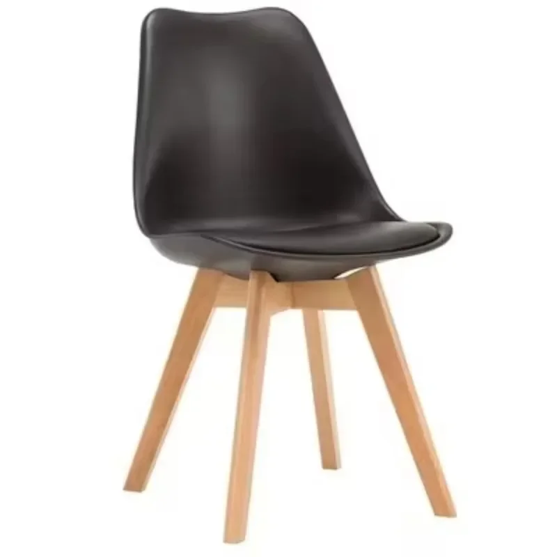 Contemporary Wooden Legs Colored Tulip Chair Home Office and Dining Comfort Cafe Plastic Chair Factory