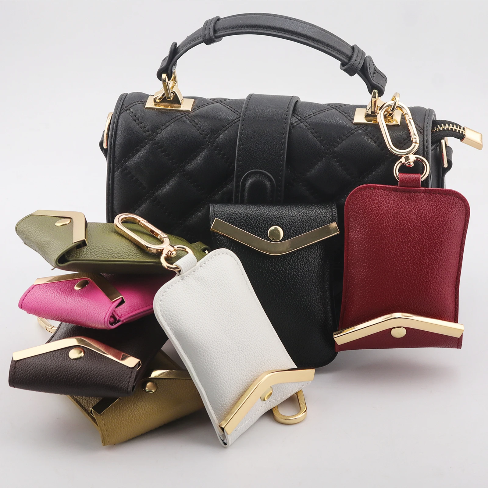 Womens Simple Crossbody Bag Storage Pouch Keychain Foldable Large Capacity Shopping Bag Bag Charm Travel Backpack Accessory Gift