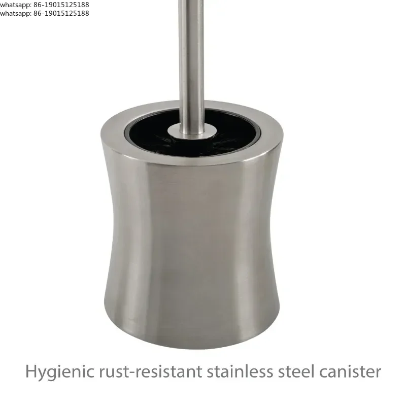 Hour Glass Shaped Stainless Steel Toilet Brush and Holder