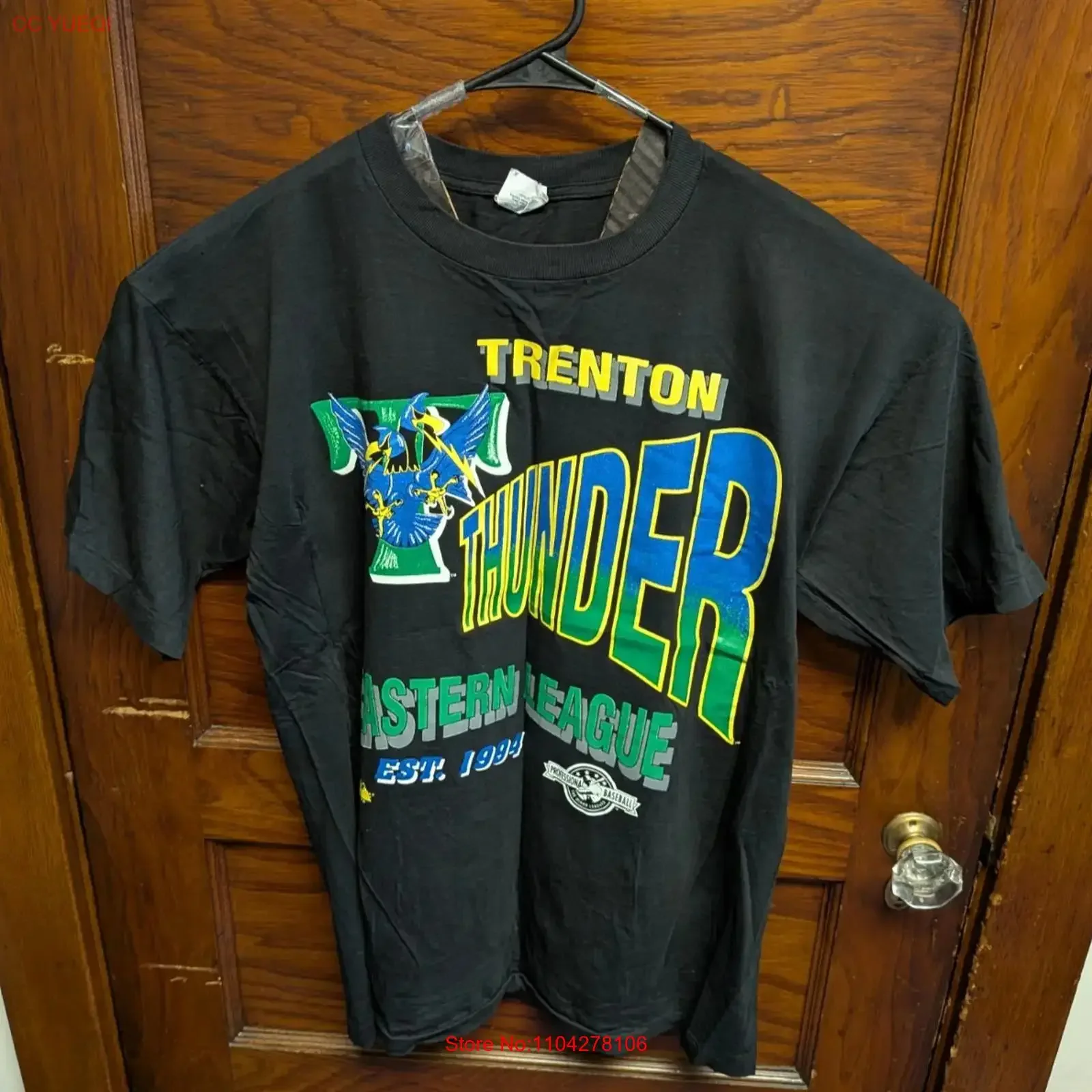 Vintage 90s Majestic Trenton Thunder Rap T Shirt XL RARE NJ Minor League vintage Washed Breathable Casual Versatile Slightly