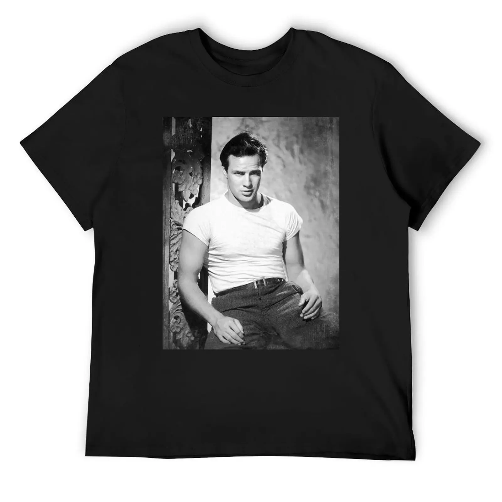 

Marlon Brando - BW Vintage - D41 T-Shirt summer 2025 anime figures heavyweights men tshirt