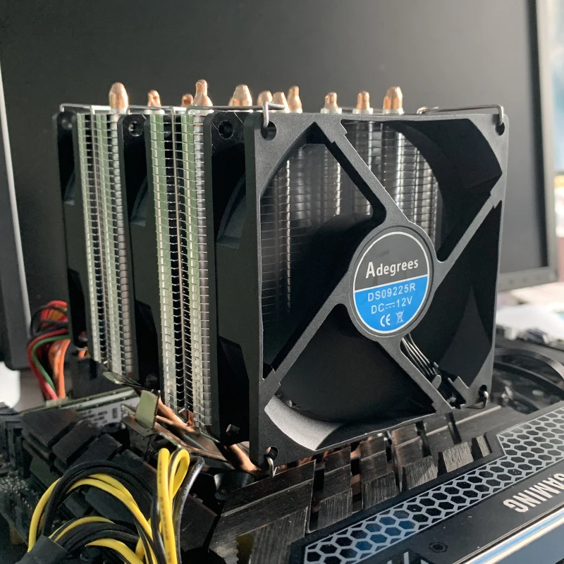 6 Heat Pipe CPU Air Cooler 4Pin PWM Silent Cooling Fan for Intel LGA 1700 1200 115X 2011 1366 X79 X99 AMD AM4 AM5 - view 4