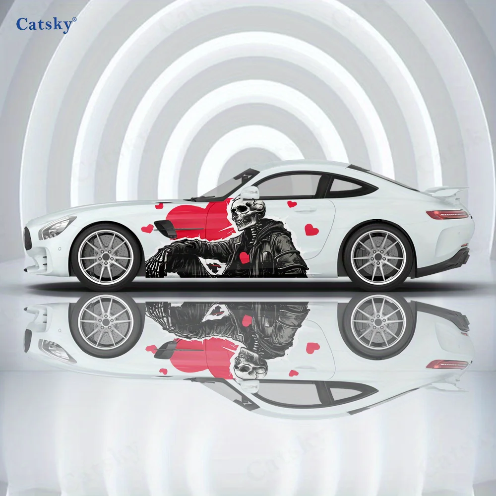 

Скелет персонализированное пламя автомобильные виниловые наклейки самоклеящаяся наклейка из ПВХ подходит для грузовиков внедорожник Декор автоаксессуары подарок