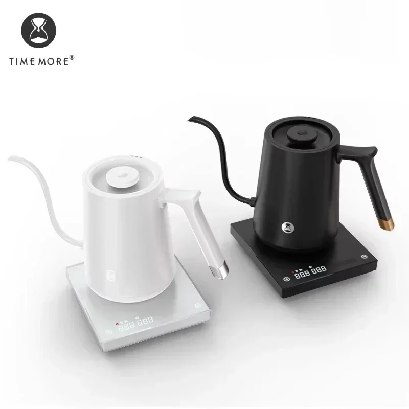 Timemore Fish Smart Electric Pour Over Kettle 600ml 220v  Fine Mouth Temperature Control Customize Hand Brew Coffee Pot Gift