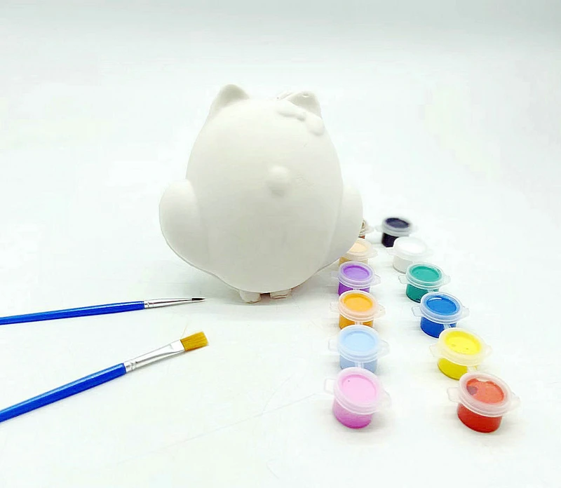 Cute Jumbo Big Soft Slow Rising Blank Squishy Toys With Painting Pen,Paint your own Squishy Owl Ice cream Unicorn Cat Shape