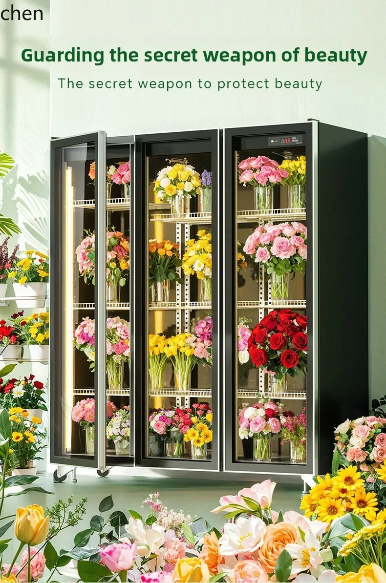 HXL Fresh Flower Preservation Cabinet Commercial Large Capacity Air-Cooled Fresh Flower Display Cabinet Frost-Free Freezer