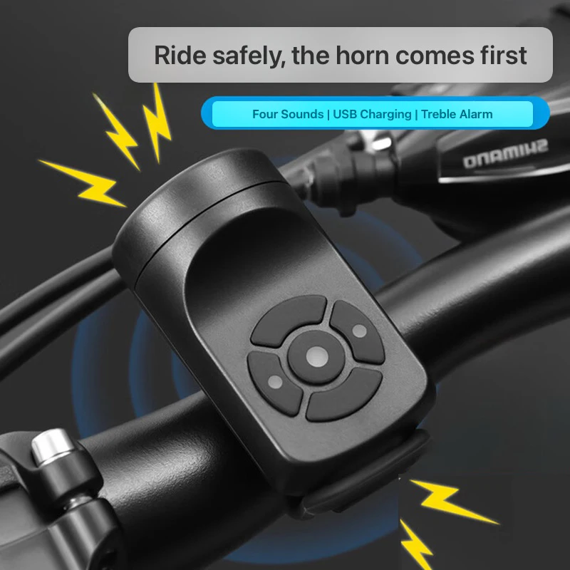 

Многофункциональный звуковой сигнал, зарядный динамик, водонепроницаемый портативный велосипедный звуковой сигнал с защитой от кражи