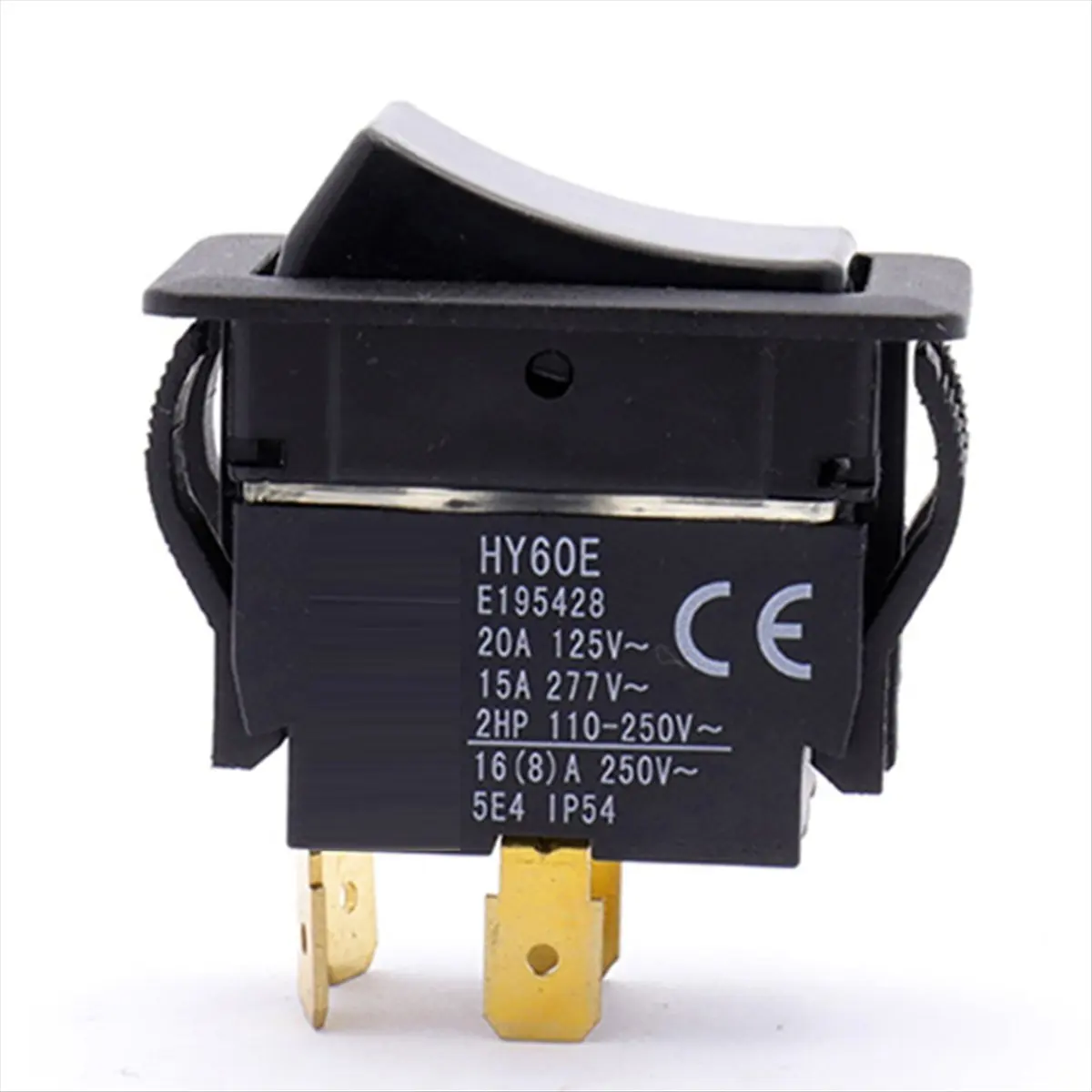 AT16 HY60E 4 Pins 20A 125V/250V 2HP Industrial on Off Rocker Pushbutton Switches
