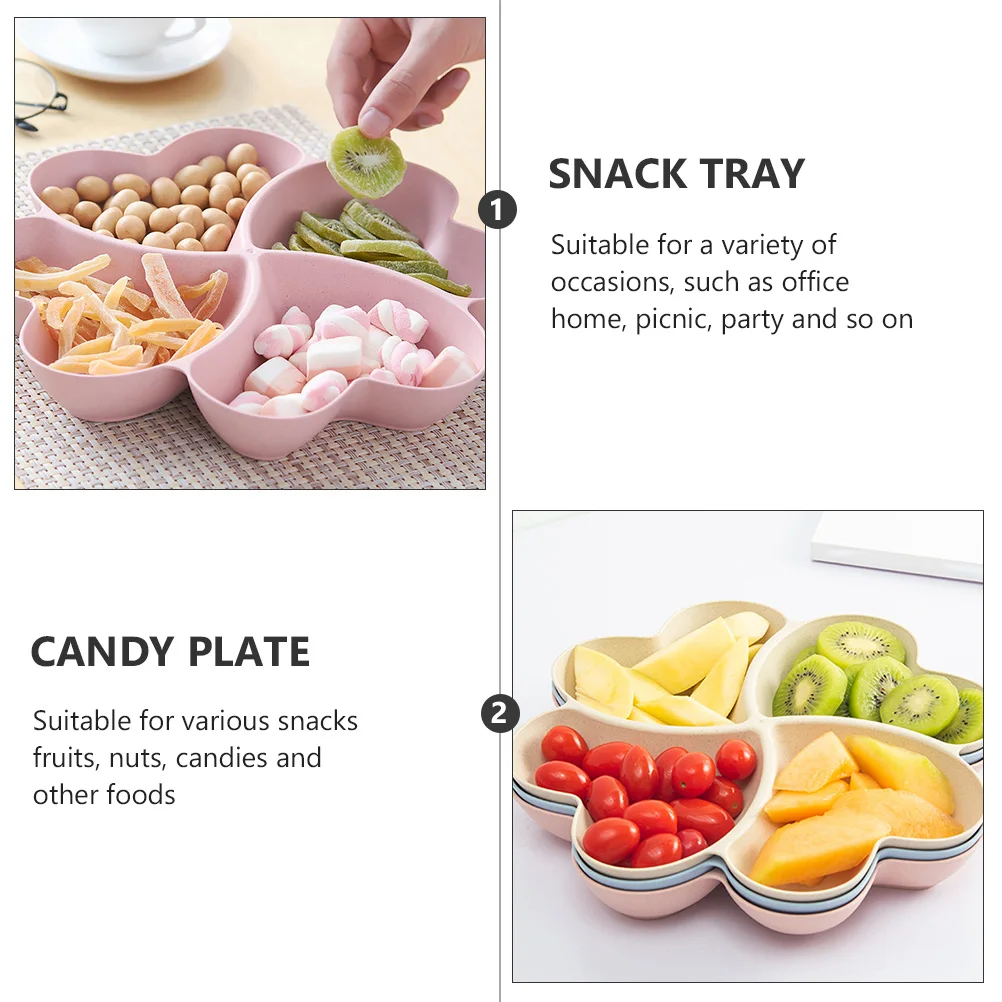 

Fruit Platter Divided Serving Tray Trays Snack with Dividers Storage Board Plate
