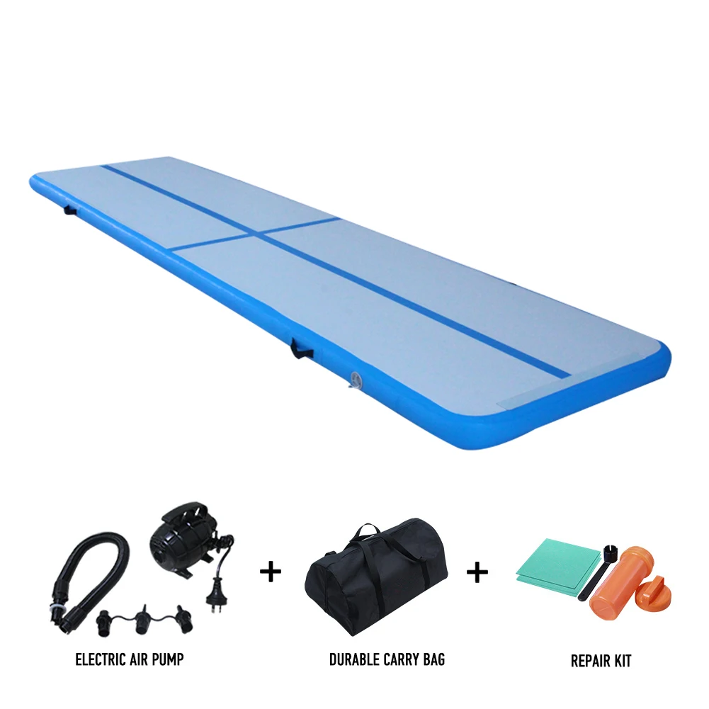 Customized 4x1x0.1m PVC Inflatable Air Track Gymnastics Tumbling Mat-Waterproof & Non-Slip CE Certified